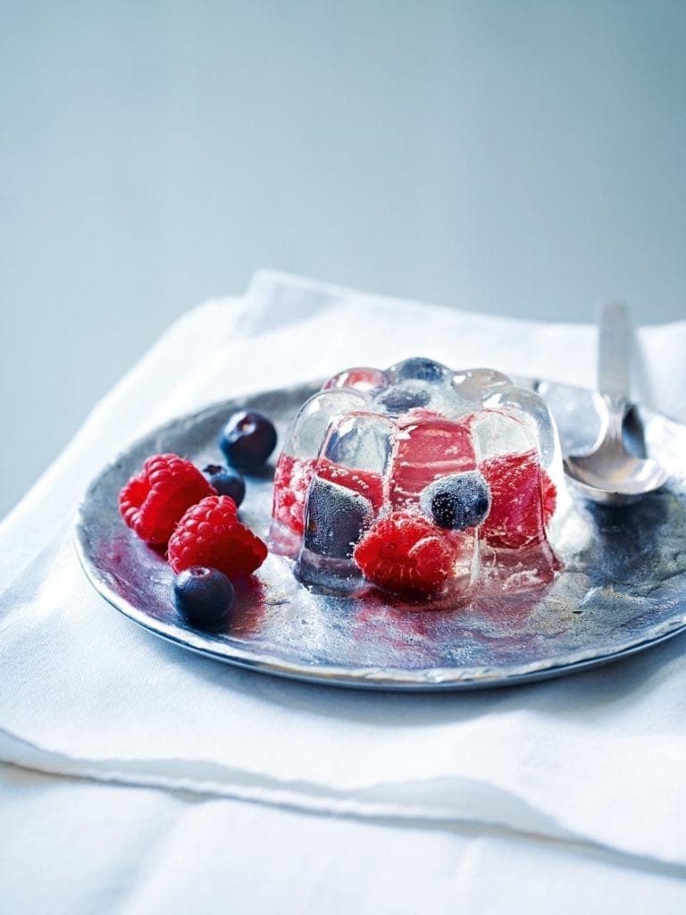 Sparkling fruit jellies