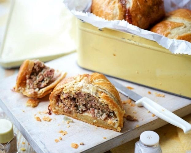 Sausagemeat pies with flaky pastry