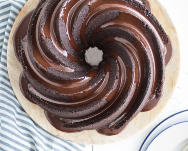 Chocolate and soured cream bundt cake