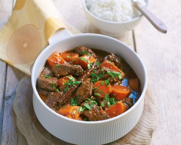 Beef massaman and sweet potato curry