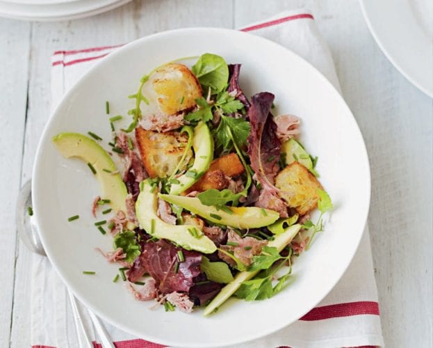 Asparagus, ham hock and potato salad