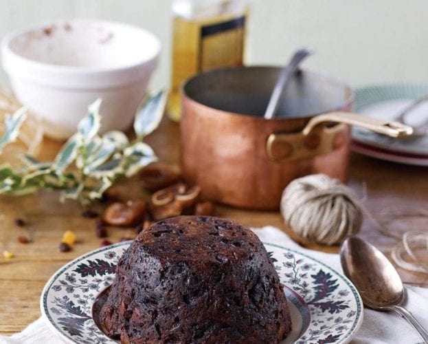 Old-fashioned Christmas pudding (plum pudding)