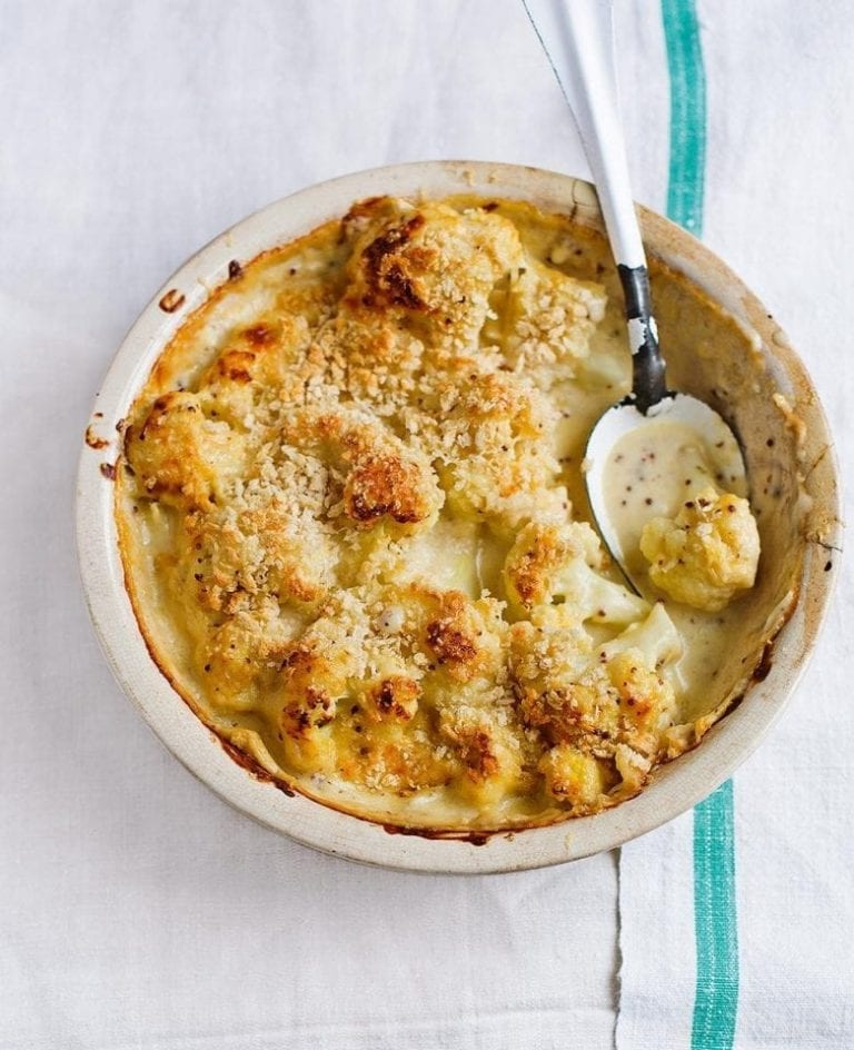 Healthier cauliflower cheese