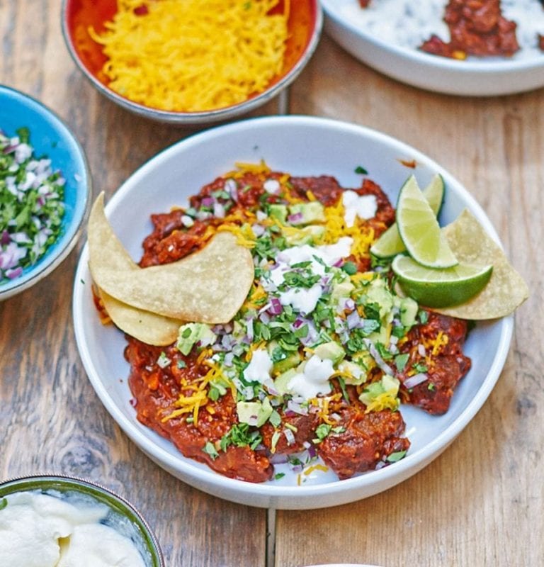 Smoky beef chilli with black beans