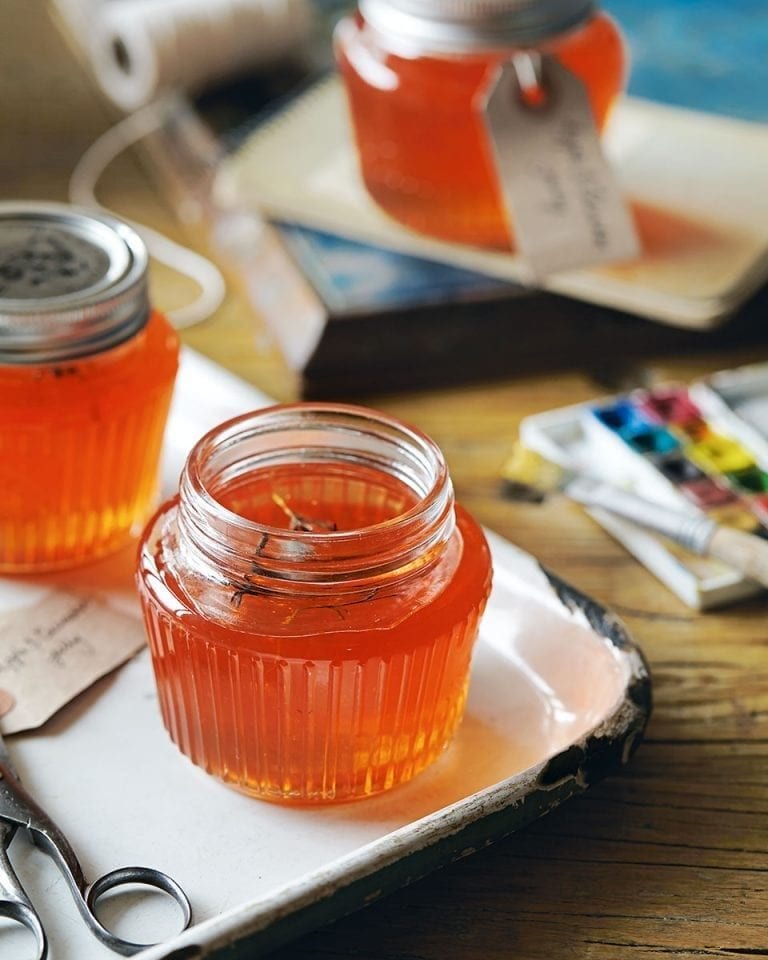 Apple, calvados and rosemary jelly