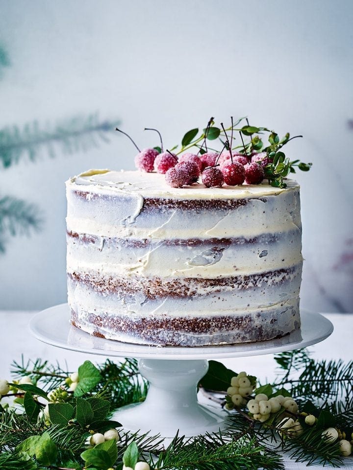 Cardamom cake with orange blossom buttercream