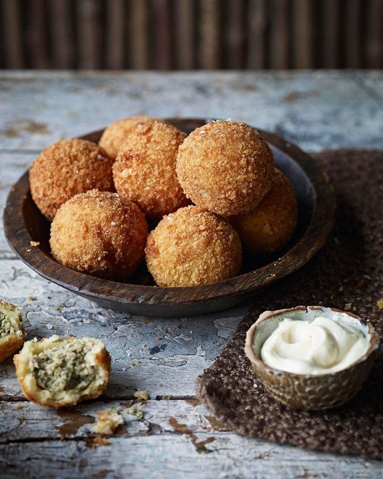 Austrian meat dumplings (fleisch knödel)