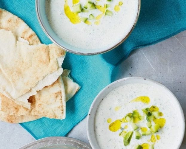 Chilled cucumber and yogurt soup