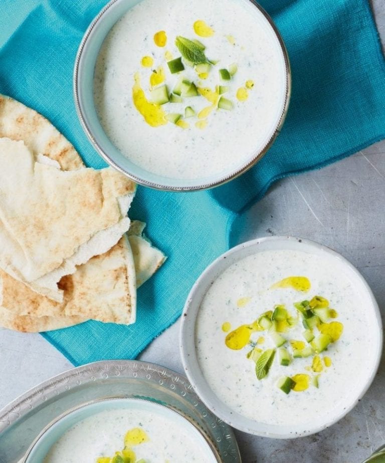 Chilled cucumber and yogurt soup