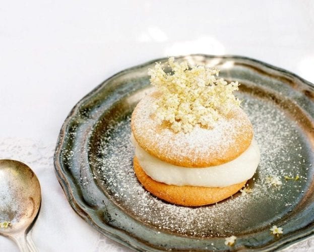 Mini elderflower sponge cakes