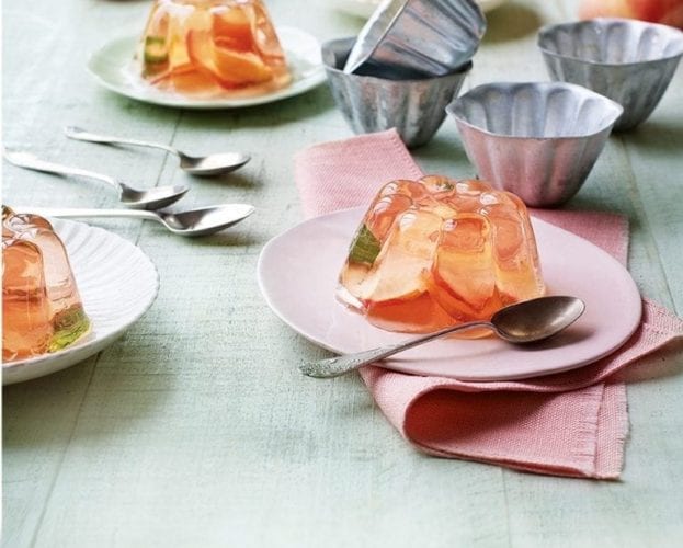 White peach, rose and elderflower jelly
