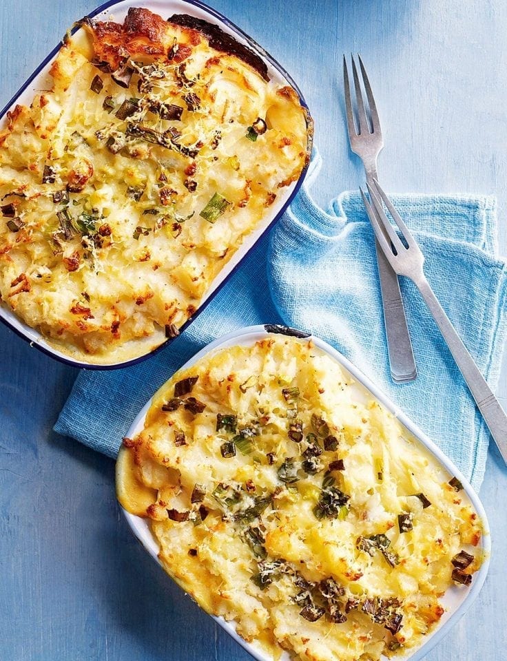 Cheese and onion fish pie
