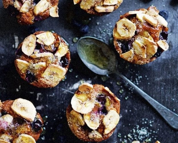 Blueberry banana muffins