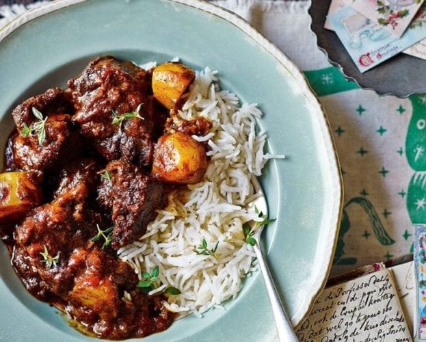 Italian braised beef stew in red wine