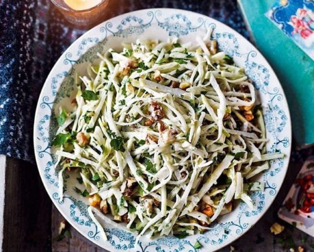 Kohlrabi and carrot slaw