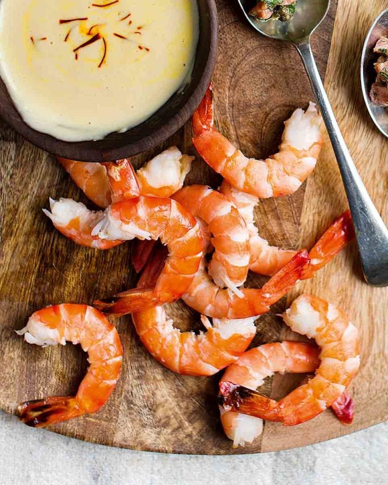 King prawns with provençale rouille