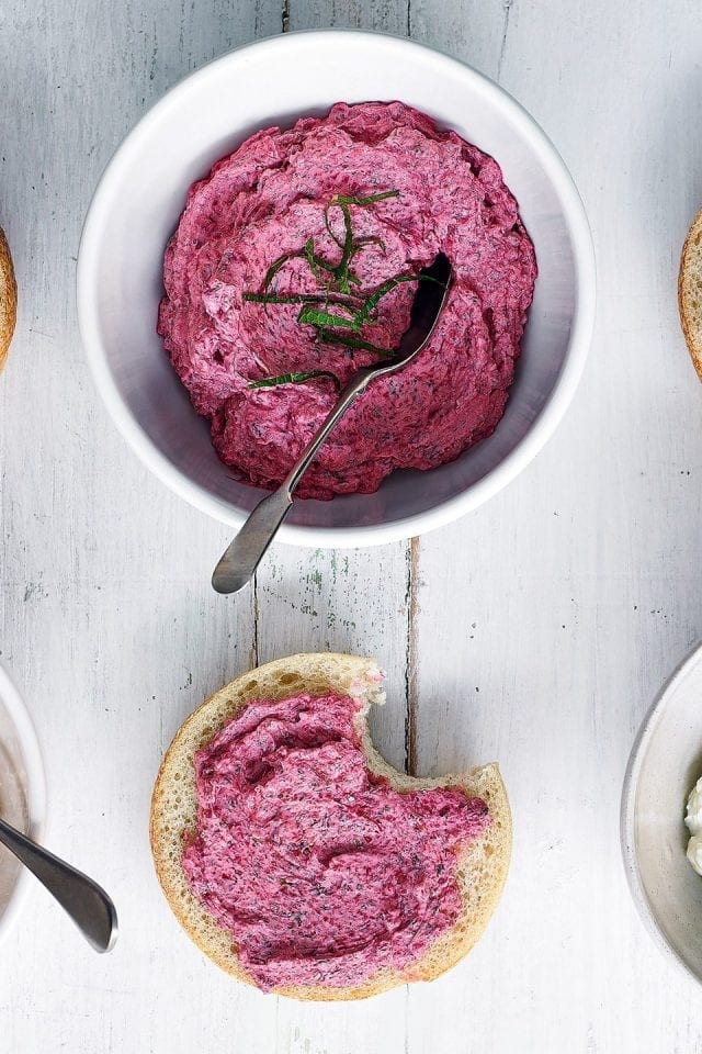 Beetroot and mint dip