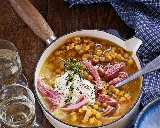 Ham and split pea soup