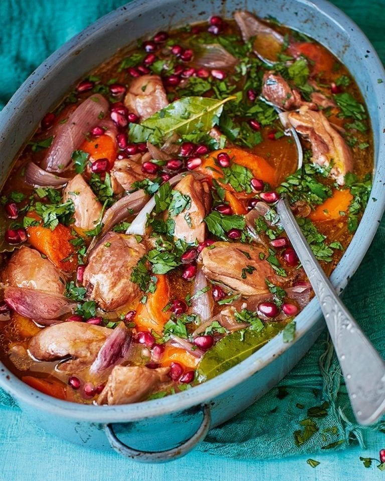 Pomegranate and chicken stew