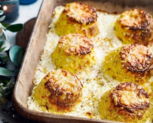 Twice-baked butternut squash and sage soufflé