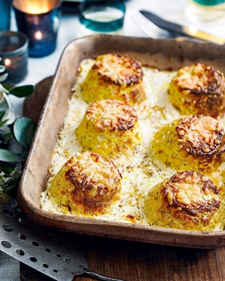Twice-baked butternut squash and sage soufflé