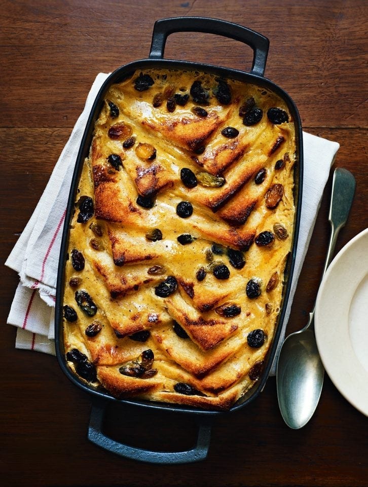 Healthier bread and butter pudding