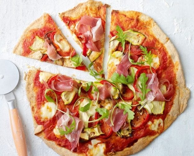 Healthier pizza