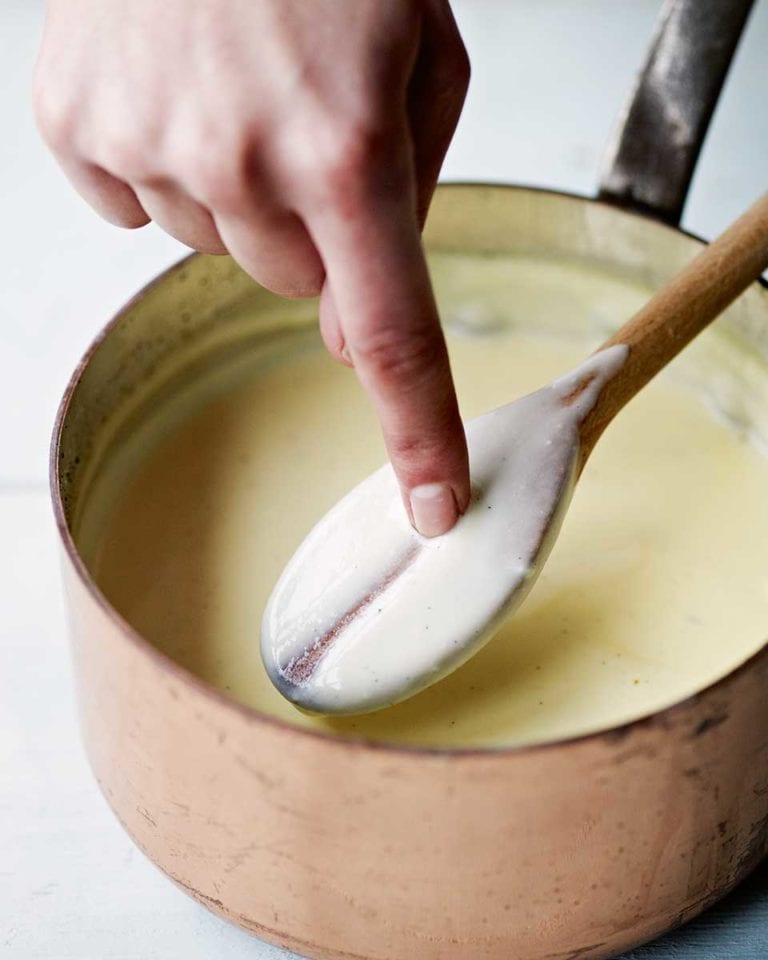 Easy Custard Recipe Delicious Magazine runny-custard-recipe-maggie-beer