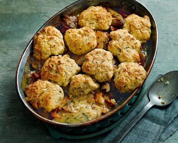 Curried lamb mince cobbler