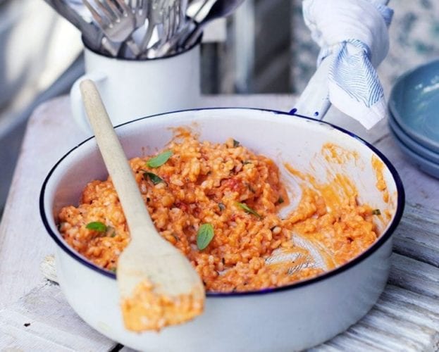 No-stir tomato and basil risotto