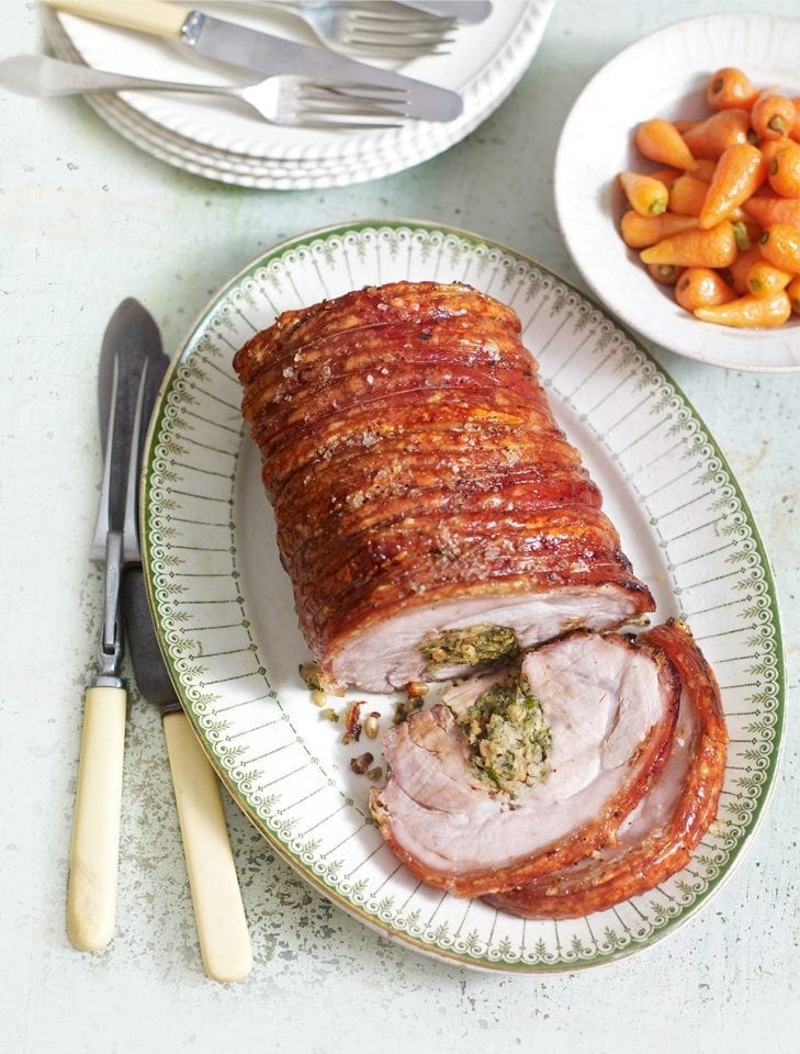 Roast pork with crispy crackling