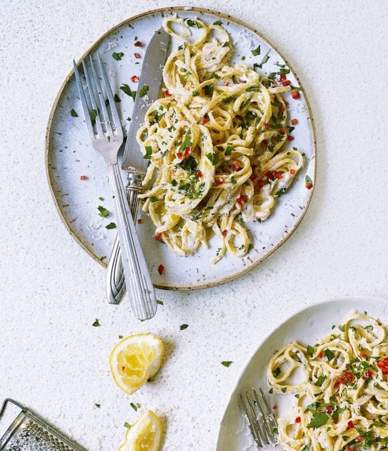 Lemon, ricotta, fennel and chilli oil linguine