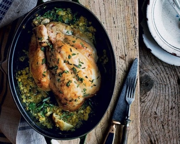 Creamy pot roast chicken