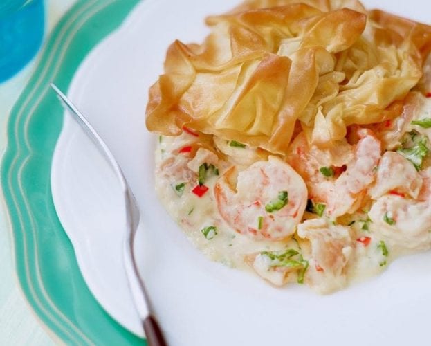 Easy-peasy fish pie with shortcrust pastry