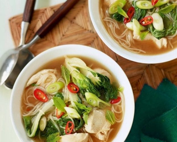 Chicken pho (authentic Vietnamese chicken noodle soup)
