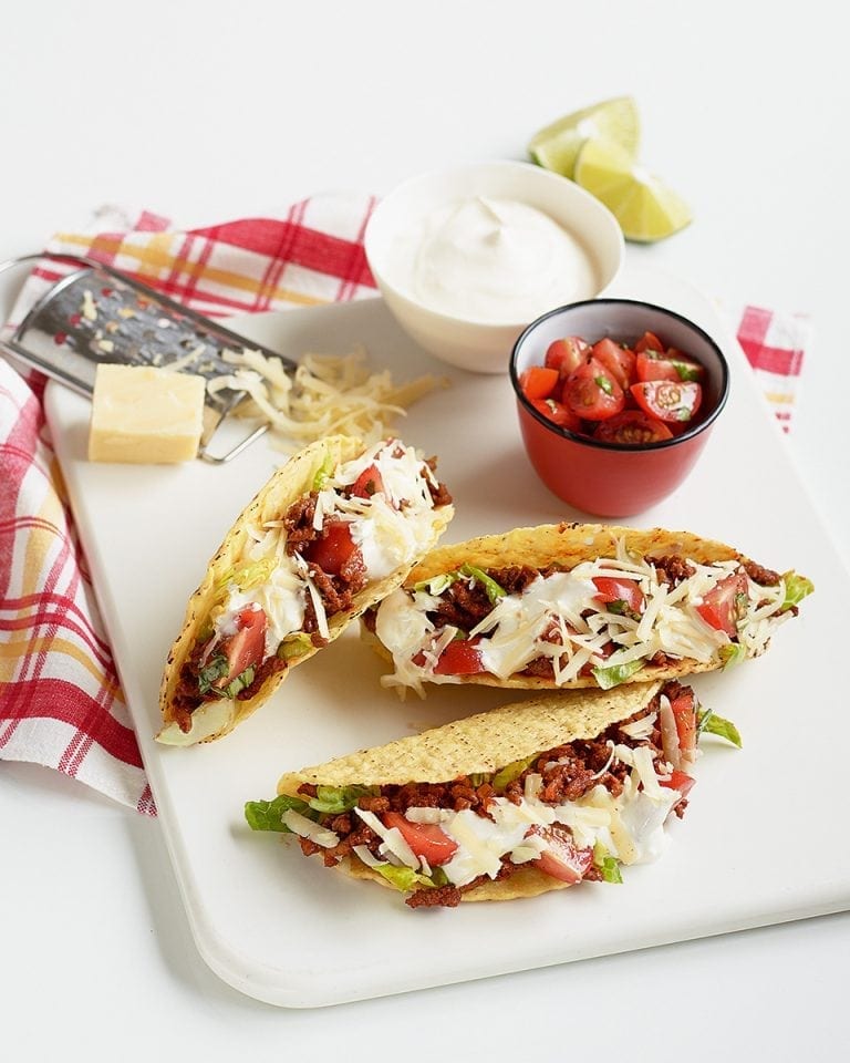 Cheat's beef tacos recipe delicious. magazine