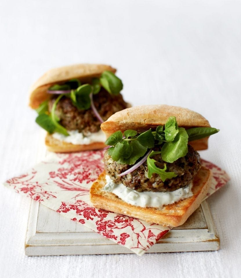 Pesto lamb burgers recipe | delicious. magazine