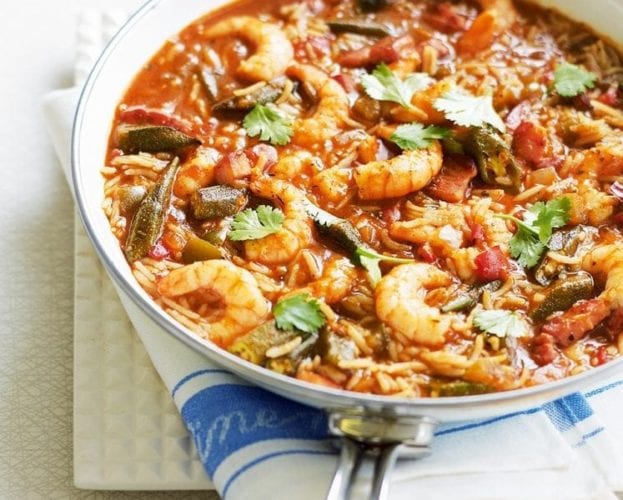Cheat’s prawn gumbo