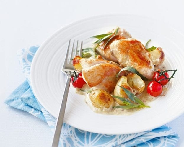 Quick chicken with tarragon