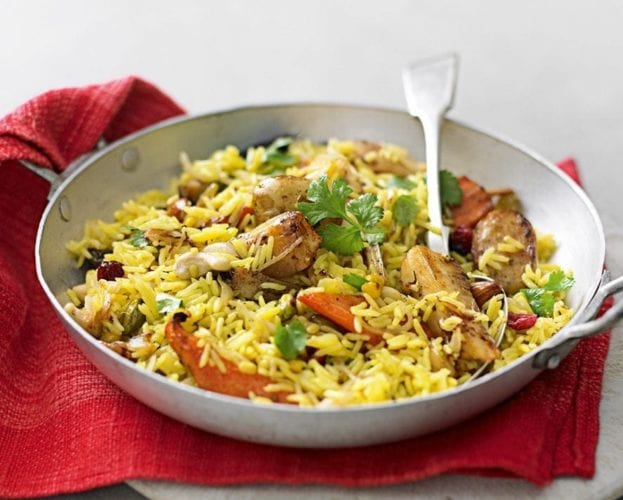 Spinach and paneer pulao