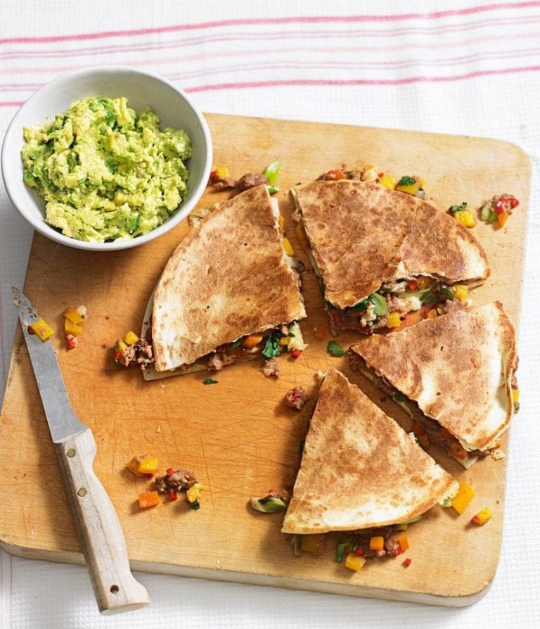 Quick spicy quesadillas