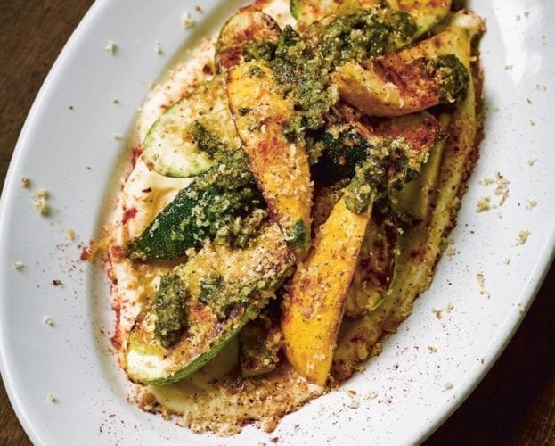 grilled courgettes