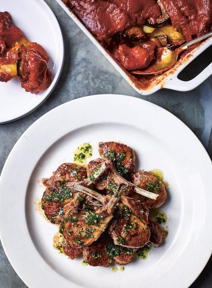 Lamb cutlets with tumbet