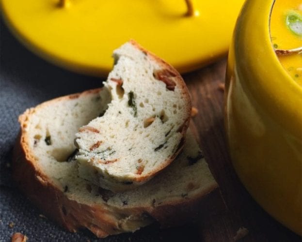Wild garlic and cheddar scones