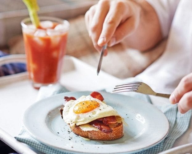 The ultimate bacon and egg sandwich