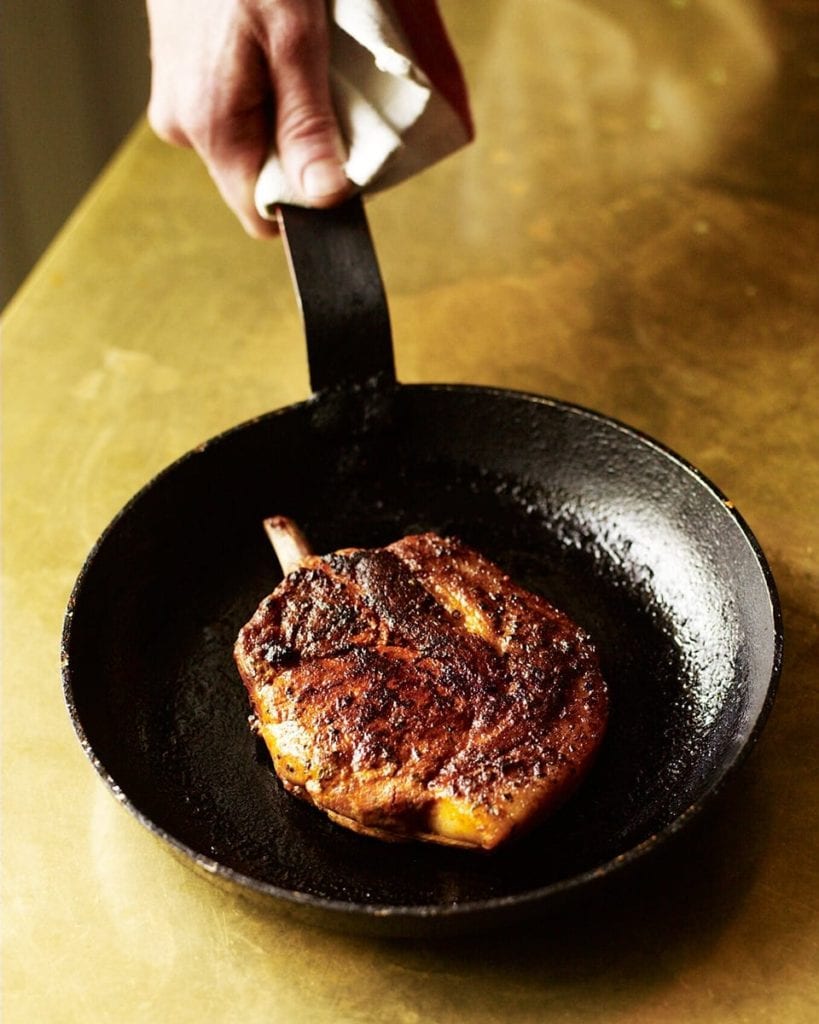 image of a steak in a pan