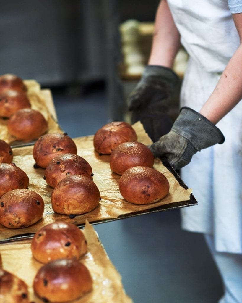 Image of brioche buns fresh out the oven