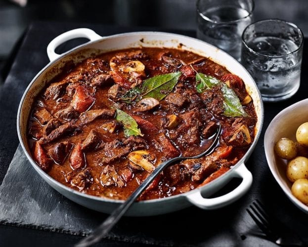 Slow-cooked beef stew