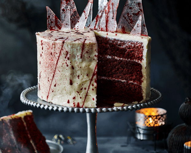 Blood splatter cake