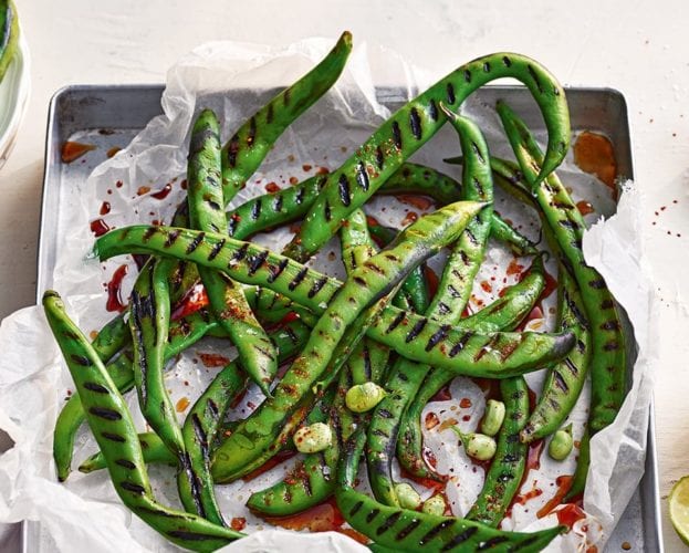 charred broad beans